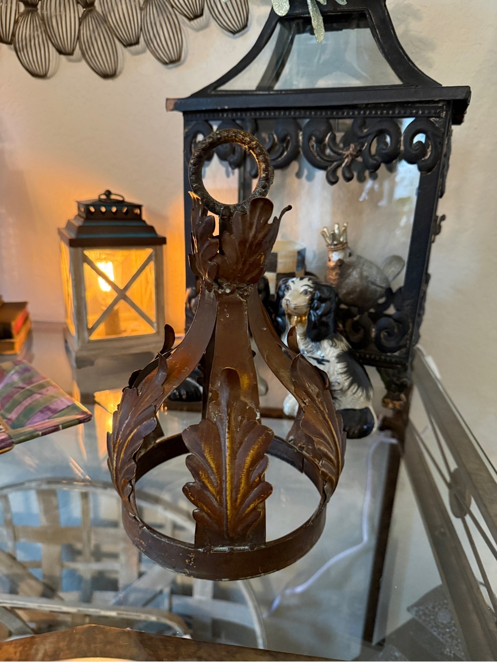 Ornate Copper Metal Decorative Crown Accent - Picture 10 of 16